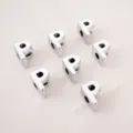 Silver UV-plated acrylic alphabet bead letter P with large hole for DIY jewelry making - Letter P