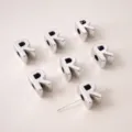 Silver UV coated alphabet bead letter R for DIY jewelry making accessories - Letter R