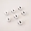Silver UV-plated horseshoe-shaped acrylic beads for personalized DIY jewelry crafts - Letter U