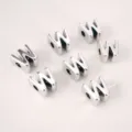 Silver plated acrylic letter W beads for DIY jewelry making and phone strap charms - Letter W
