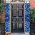 Paar Boho-Mandala-Haustür-Banner hängend an einer schwarzen Tür für die Dekoration - Stil 3 / 30x180cm