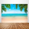 Tropisch strand eiland fotografie achtergrond voor zomer vakantie themafeest decoratie - Eilandstijl (SBJ-001) / 95x75cm