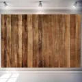 Fond de photographie en grain de bois vintage marron pour studio et décoration de fêtes - 95x75cm / Marron