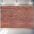 Fond de photographie de mur de briques rouges rétro pour fêtes et studios. - Texture de Mur de Briques Rouges (SBJ-0011) / 95x75cm
