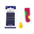 Juego de 12 agujas de coser Double Swallow con enhebradores de agujas de colores variados - Combo Aguja y Enhebrador / 1 de Cada (Multifunción+Calabaza+Aguja)