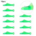 Juego de 10 enhebradores de agujas de plástico verde para costura y bordado DIY - Enhebrador de Pez / 10 Piezas (31x8mm) / Verde