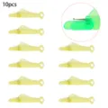 Paquete de 10 enhebradores de agujas de plástico con forma de pez para costura y DIY - Enhebrador de Pez / 10 Piezas (31x8mm) / Amarillo
