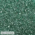Metallisch grüne Glassplitter Steine für DIY Harz Handwerk Füllstoff, Größe 2-4mm - 2-4mm / Grün