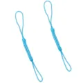 Blue braided rayon double-loop cord for phone lanyard and DIY jewelry accessories - Light Blue