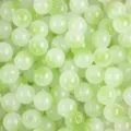 Light green and white two-tone jelly glass bubble beads for DIY jewelry making - 8mm 50 Counts / Color 17