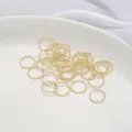Anillas de salto trenzadas de calidad bañadas en oro de 14K para creación de joyería DIY - Juego de 20 Piezas / Diámetro 10mm / Lleno de Oro 14K