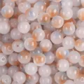 High-quality bi-color jelly round glass beads for DIY handmade jewelry making crafts - 8mm 50 Counts / Color 18