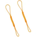 Vibrant orange braided rayon double-loop mobile phone lanyard for handmade DIY accessories - Golden Yellow