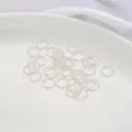 Anillas retorcidas bañadas en plata texturizada para conexión de joyas DIY y abalorios. - Juego de 20 Piezas / Diámetro 8mm / Bañado en Plata Gruesa