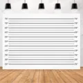 Police lineup photography backdrop with height measurement chart for detective parties - 95x75cm