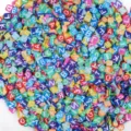 Rebanadas cuadradas de letras de arcilla polimérica de colores para manualidades DIY - Paquete de 1000 / Serie de Alfabeto (Colores Mezclados)