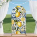 Floral lemon print arch background cover for wedding party event decor - Vintage Tile Lemon (SGX-009) / 50X120CM