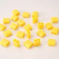 Bright yellow 15mm double-hole ABS plastic cord locks for drawstring and shoelace adjustment - Yellow