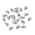 Cierres de langosta de aleación de alta calidad para joyas de bricolaje y collares - 10 Piezas/Paquete (12mm) / Gris metalizado