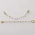 Vergoldetes Silberketten-Verbindungsstück mit Zirkonia-Steinen für DIY-Schmuck - Stil 5 Großes Dreieck (14K Vergoldet)