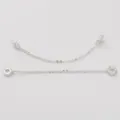 Premium Silber Zirkon Sicherheitskette für DIY Armband und Halskette Schmuckstuck - Stil 1 Basis (Dick Versilbert)