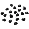 Nez d'animaux triangulaires en acrylique noir brillant pour poupées et peluches DIY - 300 Pièces/Paquet (6x8mm) / Noir