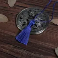 Elegant deep blue handmade silk-like tassel for traditional DIY crafts and bookmarks - 1 Piece / Sapphire Blue