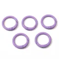 Purple spray-painted alloy spring O-rings for DIY keychains and bags. - C-Buckle (Diameter approx. 23.5mm) / Pack of 5 / Purple