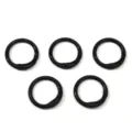 Set of 5 black matte alloy spring O-rings for DIY keychain and jewelry accessories - C-Buckle (Diameter approx. 23.5mm) / Pack of 5 / Black