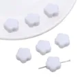 Weiße sternförmige Acrylperlen für DIY handgemachte Schmuckarmbänder und Halsketten Dekoration - 20 Stück Packung / Weiß