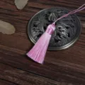 Pink handmade silky tassel for DIY crafts, bookmarks, and decorative vintage style fans - 1 Piece / Pink