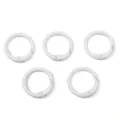 Pack of 5 light blue spray painted alloy circular spring gate key rings for DIY jewelry - C-Buckle (Diameter approx. 23.5mm) / Pack of 5 / White