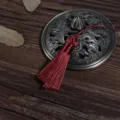 Elegant dark red handmade silk tassel for DIY ancient style bookmarks and crafts deco - 1 Piece / Burgundy