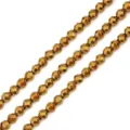 Close-up detail of faceted golden hematite round beads for DIY jewelry handmade accessories - 180颗装 (2mm) / Gold