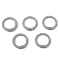 Five grey spray-painted alloy circular carabiner rings for DIY crafts and keychains. - C-Buckle (Diameter approx. 23.5mm) / Pack of 5 / Gray