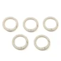 Set of 5 beige alloy spray-painted spring gate rings for DIY keychains - Beige