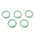 Set of 5 mint green spray-painted alloy spring o-rings for DIY craft keychain accessories - Light Green