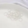 Anillas de salto trenzadas plateadas para hacer joyas DIY y conectar pulseras - Juego de 20 Piezas / Diámetro 10mm / Bañado en Plata Gruesa