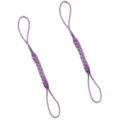 Handmade purple braided rayon double-loop phone lanyard cord for DIY jewelry accessory - Total Length 9cm (1 Piece Pack) / Purple