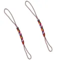 Colorful braided rayon lanyard cords with double-loop design for DIY jewelry making accessory - Colorful