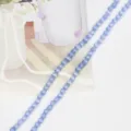 Material para joyería DIY hecho a mano, cuentas redondas de ojo de gato azul lavanda - Azul cielo