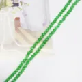 Cuentas redondas de ojo de gato verdes de calidad para la creación de joyas DIY a mano - Verde oscuro