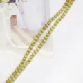 Cuentas redondas de ojo de gato verde claro para la creación de joyas hechas a mano - Amarillo Tigre