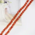 Cuentas sueltas redondas de ojo de gato naranja para hacer joyas DIY - Rojo Anaranjado