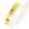 Macro detail of a spool containing 1.0mm gold-toned jewelry copper wire for DIY crafting - Gold (1.0mm) / Approx. 1.5m/Spool