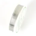 Silver-colored copper wire spool for DIY jewelry making, beading and wire wrapping craft - Silver (1.0mm) / Approx. 1.5m/Spool