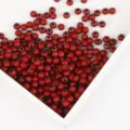 Premium matte rote gefrostete Kunststoffperlen für DIY-Schmuckherstellung Zubehör - Rund 6mm (200 Stück pro Packung) / Rot
