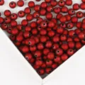 Rote matte Kunststoff-Rundperlen für die Herstellung von DIY-Halsketten und Armbändern - Rund 10mm (50 Stück pro Packung) / Rot