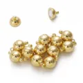 Polished gold copper spherical magnetic clasps for DIY jewelry making end closures - Spherical / 10mm (1 Set) / 14k Gold Plating