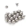 Premium silver-plated round magnetic ball clasp connectors for DIY jewelry making crafts - Spherical / 10mm (1 Set) / White Gold Plated